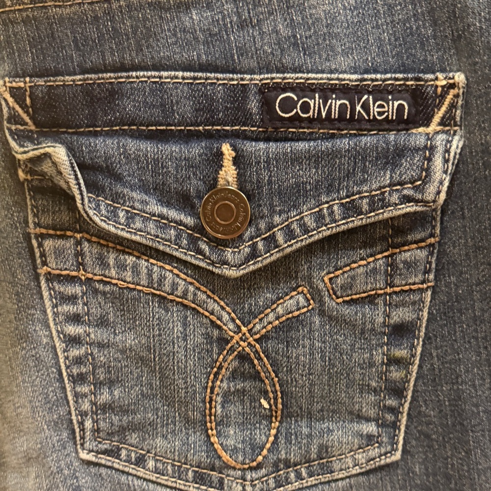Calvin Klein Jeans Dark Blue Wide Leg Denim - Picture 7 of 7